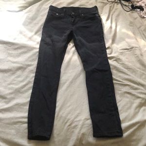 Black straight leg Levi’s